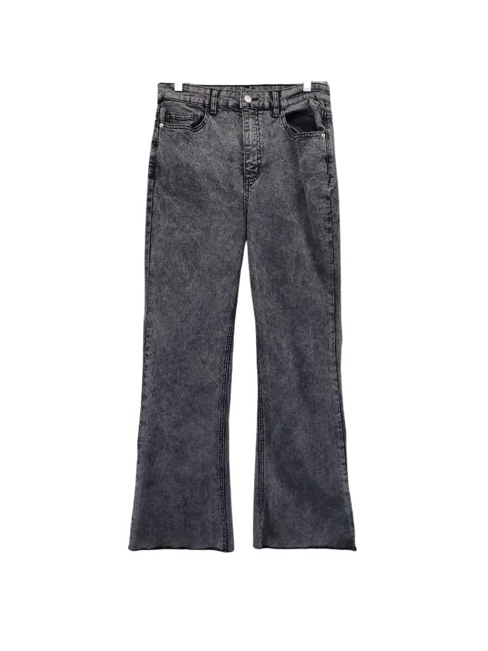 Shein Jeans Womens Size 30 Gray Wide Leg High Waist Stretch Cotton Blend